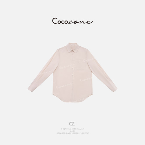 COCO ZONE 刘一一【100棉】叠穿层次感简约利落翻领衬衫 CD1A1068