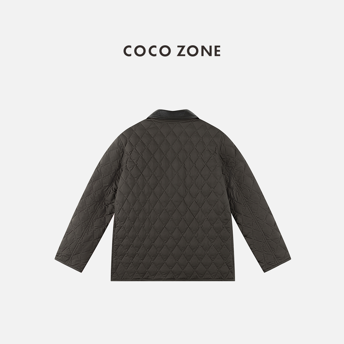 COCO ZONE 刘一一 90鹅绒撞色拼接翻领菱格女士鹅绒服CC2C1803