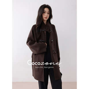 绵羊毛混纺牛角扣毛呢外套 COCO 哈里斯 刘11 CD2A1760 ZONE