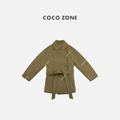 COCO 双排扣设计感翻领呢子外套上衣女 2025复古时尚 ZONE 刘11