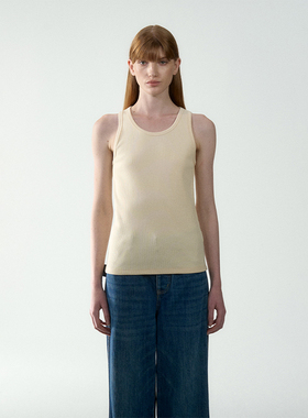 COCO ZONE&刘11高品质肌理感时尚纯色内搭无袖背心23C18231