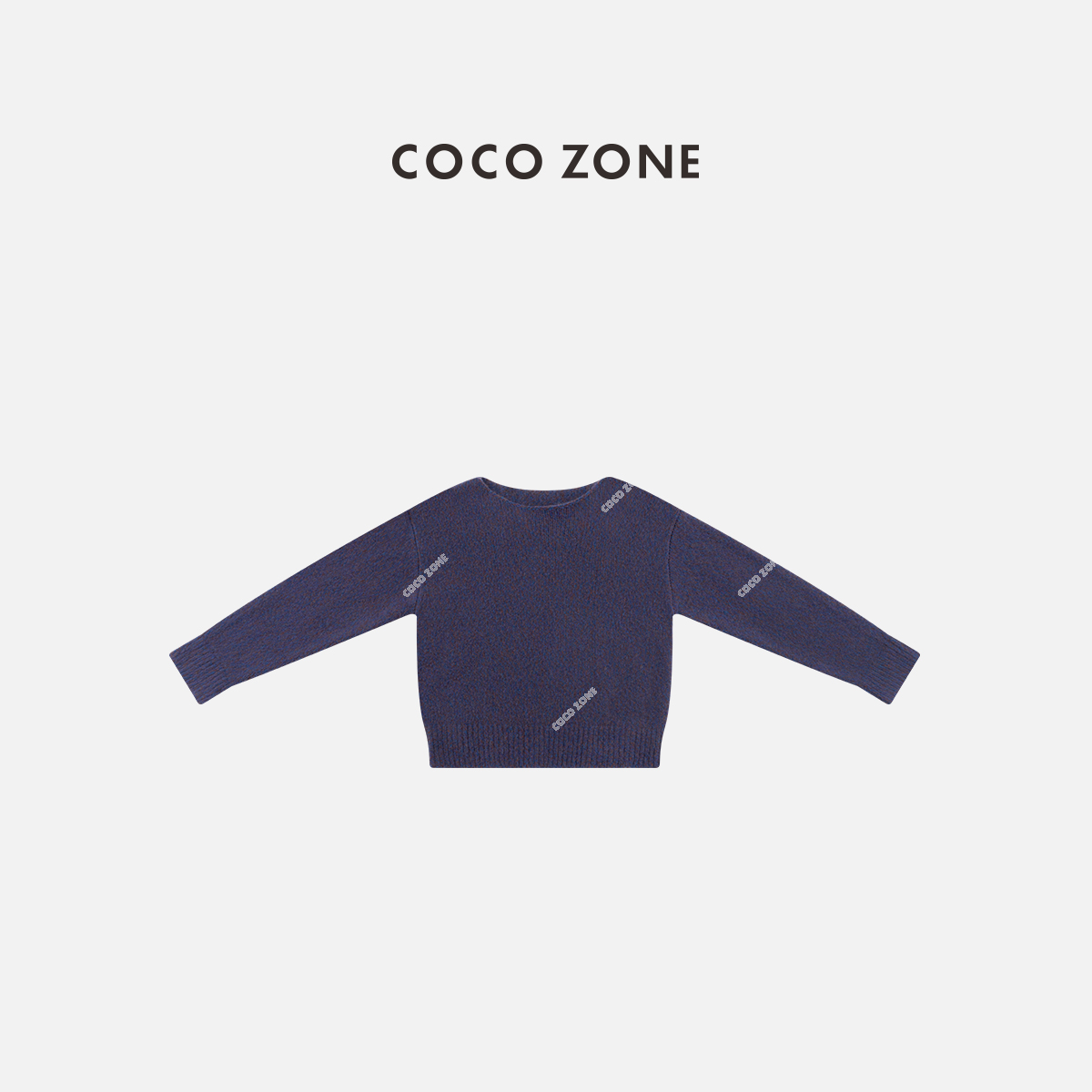 COCOZONE刘11 2025慵懒风百搭长袖针织衫简约套头上衣CC1D2350