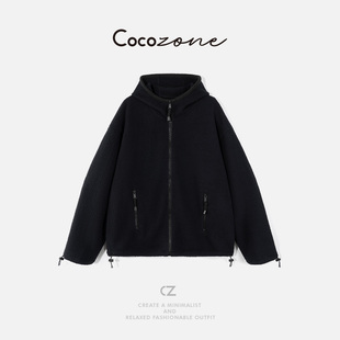 纯色连帽拉链外套 COCO 一一 刘 CD1A1635 ZONE