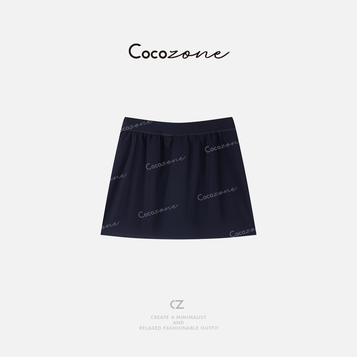 COCO ZONE 刘一一 印花图案时尚松紧腰休闲运动短裙CD1A0410