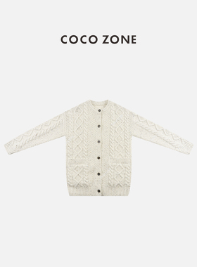 COCO ZONE  刘11“香草电波”秋冬麻花圆领长袖针织衫CC1D2487