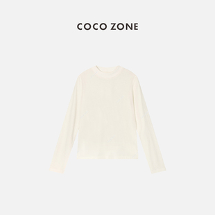 圆领内搭T恤上衣 COCO 长袖 春秋圆领打底衫 23C19412 ZONE