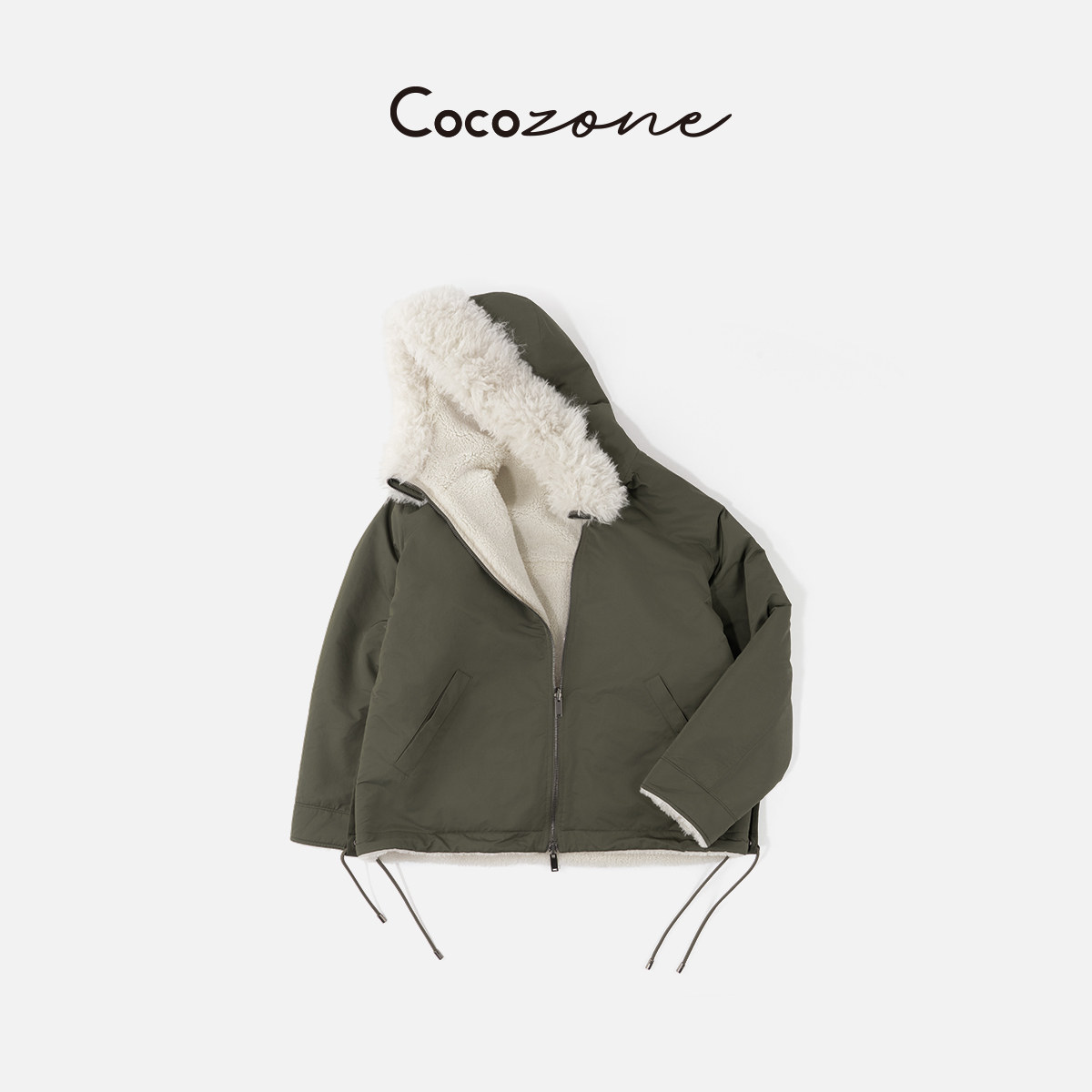 COCO ZONE 刘 一一 “魔法外套”连帽拉链双面穿外套CD1A1820