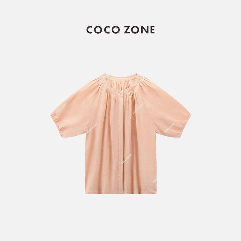 COCOZONE简约气质法式衬衫女夏