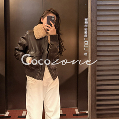 COCO ZONE 刘 一一 西班牙进口90白鹅绒100绵羊皮皮衣CD2A3302