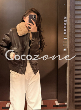 COCO ZONE 刘 一一 西班牙进口90白鹅绒100绵羊皮皮衣CD2A3302