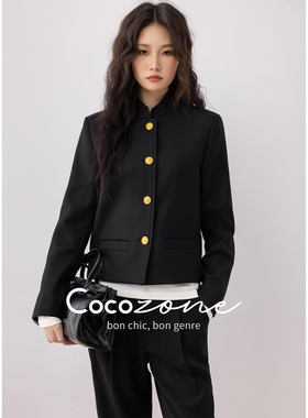 COCO ZONE 刘11【绵羊毛混纺】挺括版型立领外套CD2A1397