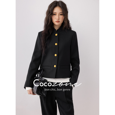 COCO ZONE 刘11【绵羊毛混纺】挺括版型立领外套CD2A1397