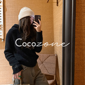 ZONE 刘 一一 COCO 泡芙带帽 连帽拉链柔软毛织上衣CD2A3308