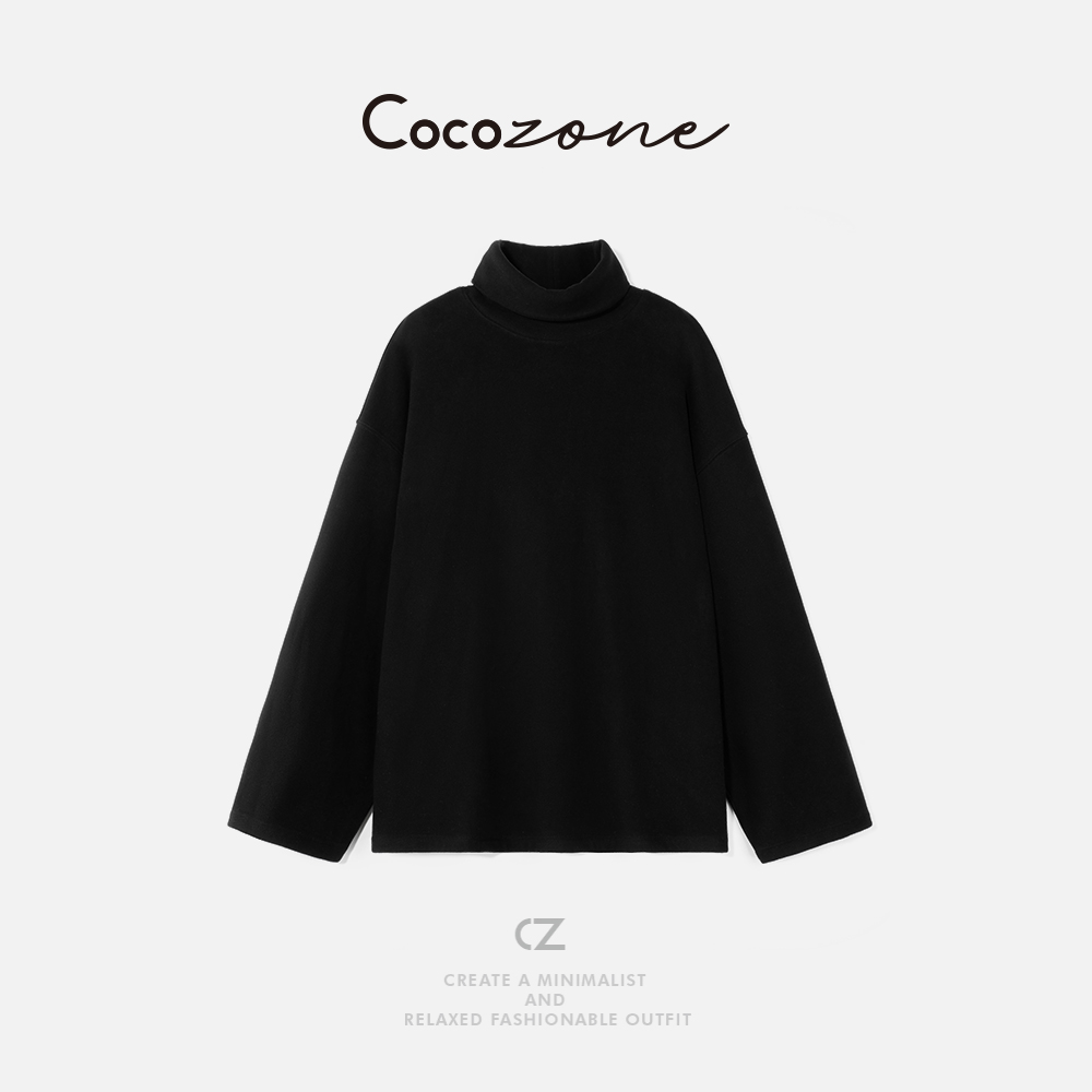 COCO ZONE 刘 一一 “寒冬暖炉”莱赛尔混纺高领长袖T恤CD1A1665