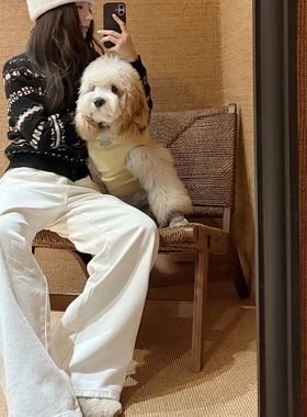 COCO ZONE 刘 一一 “香蕉白牛”水洗侧缝香蕉裤牛仔裤 CD2A3065