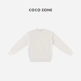针织上衣单肩 COCO 通勤风圆领长袖 春秋新款 23C18947 ZONE