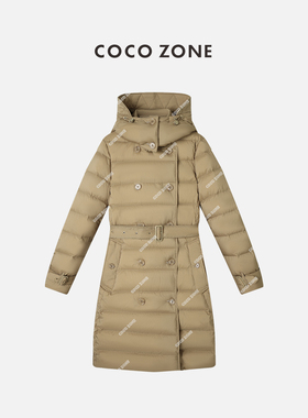 COCO ZONE 刘11 “经典重现”90绒可拆帽腰带羽绒服23C30396