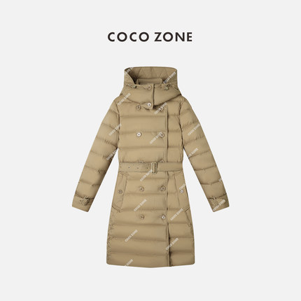 COCO ZONE 刘11 “经典重现”90绒可拆帽腰带羽绒服23C30396