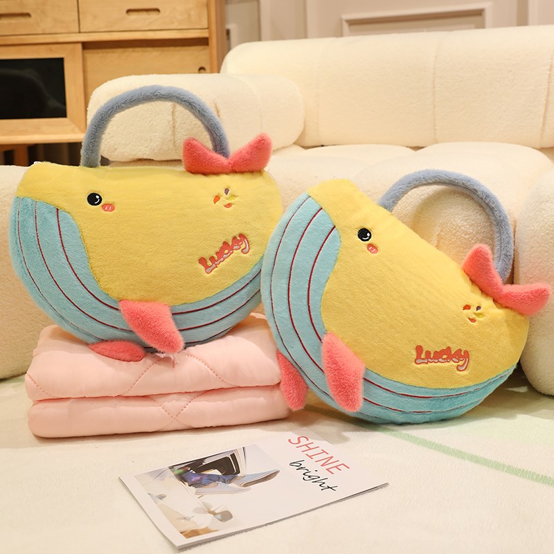 抱枕被子两用毯子二合一办公室靠垫折叠车用午睡枕头沙发汽车靠枕