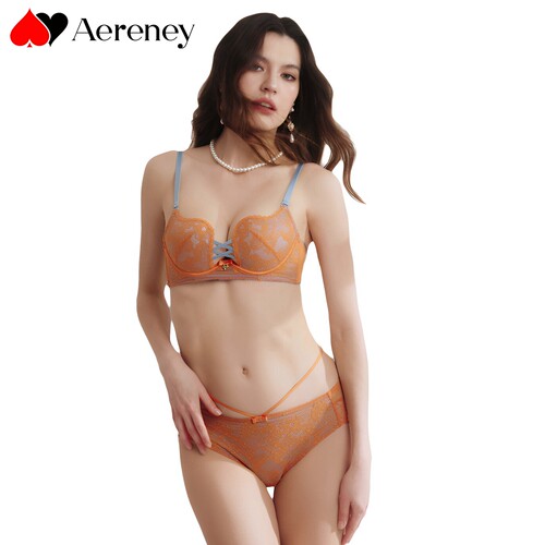 AERENEY爱亦心伊法式性感内衣BC杯软钢圈聚拢贝壳杯透气文胸84260