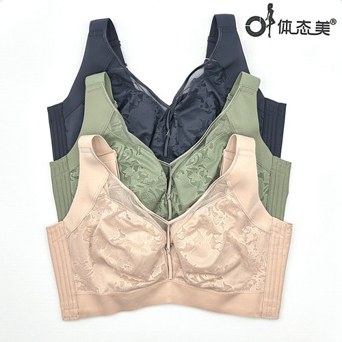 体态美巨无霸内衣T608软钢圈薄款全罩杯大胸显小收副乳调整型文胸