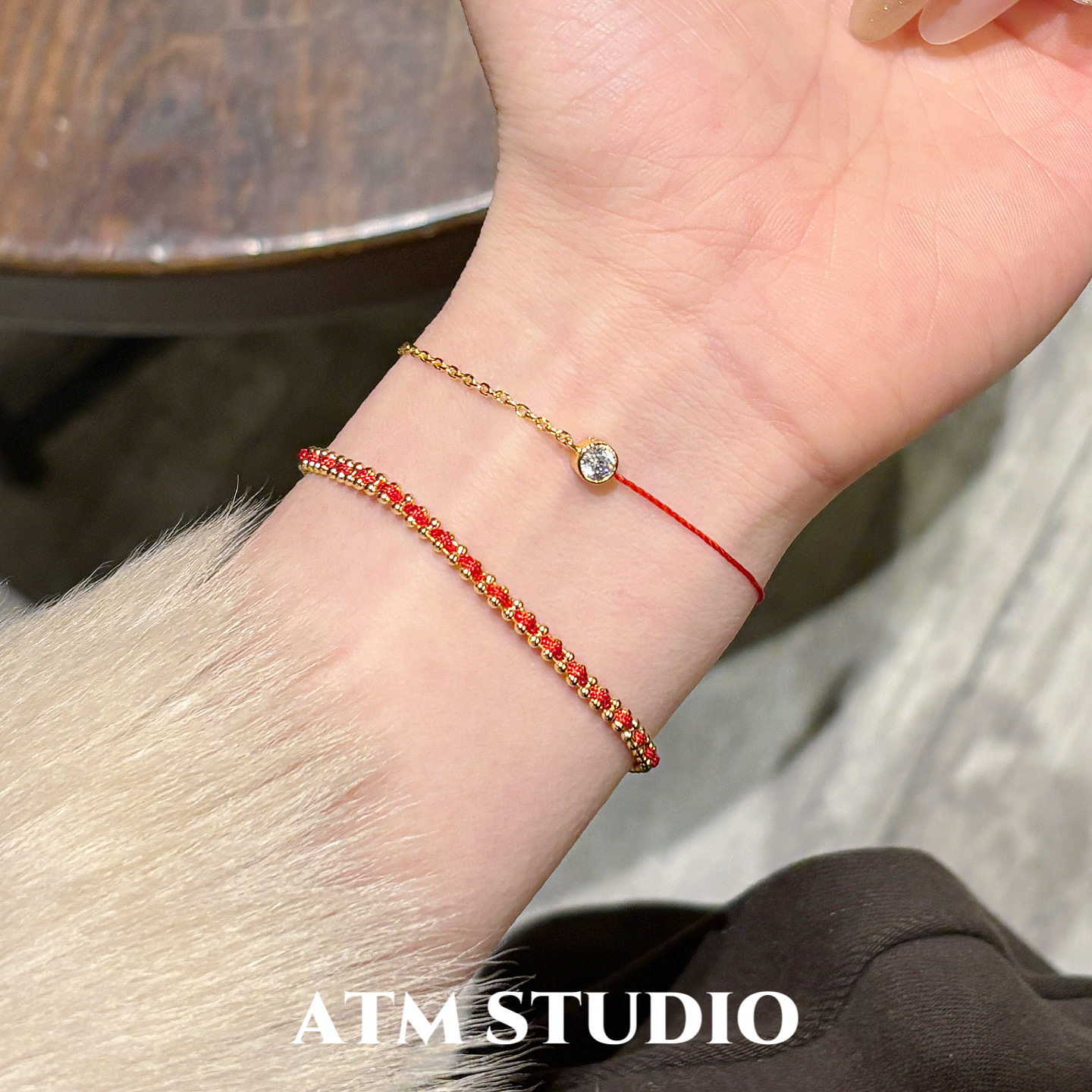 镀24k金2026本命年招财黄金小红绳男女情侣编织手链手绳明星同款