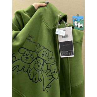 白花灰连帽卫衣女2025新款宽松早秋长袖外套加绒加厚秋冬百搭上衣