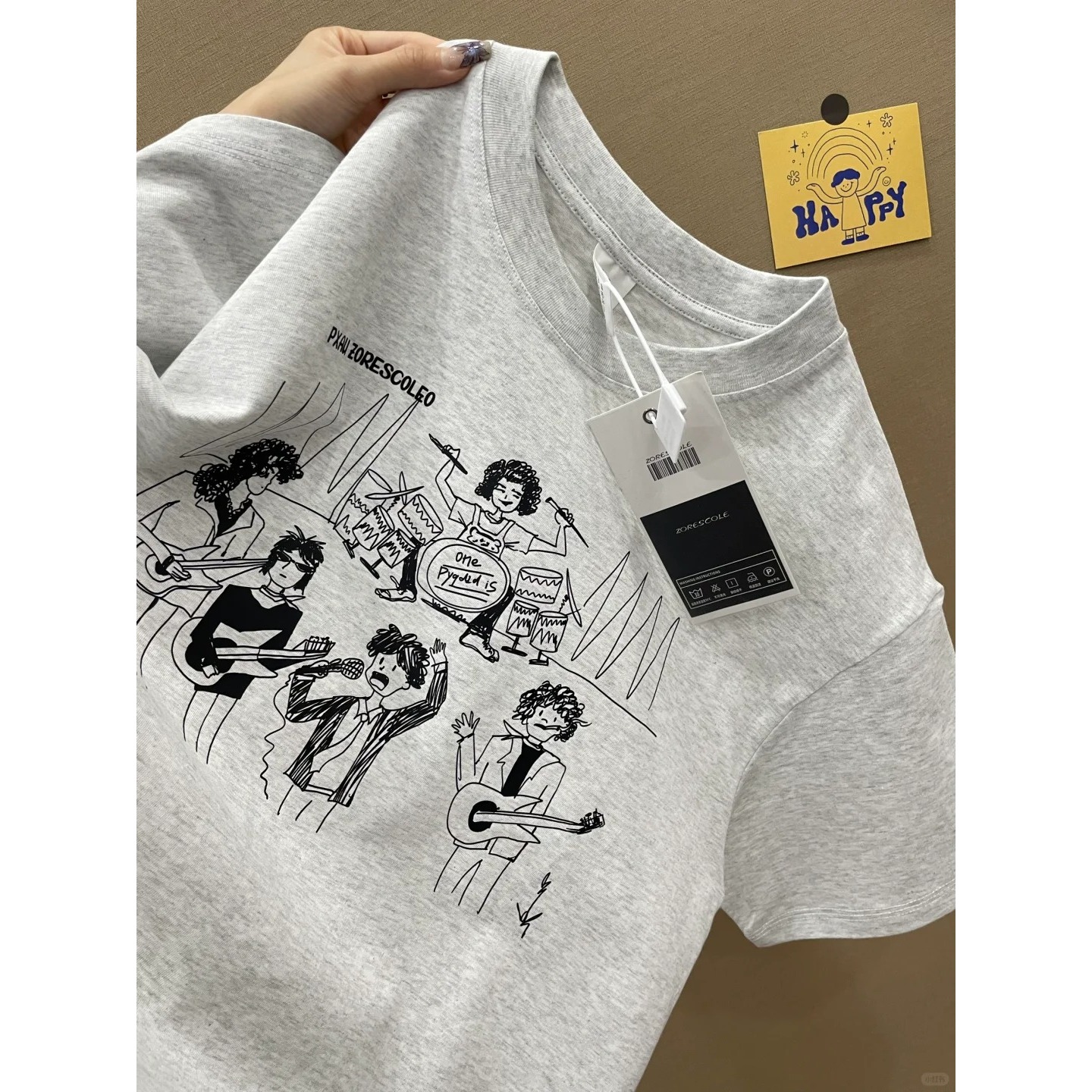 黑色正肩女t恤2025夏季新款上衣美式hiphop 纯棉宽松短袖女高级感