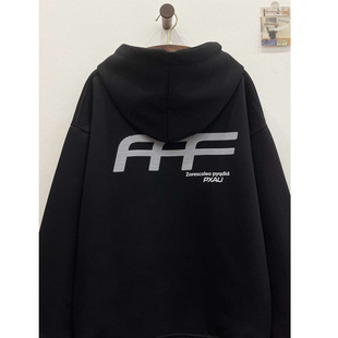 黑色连帽卫衣外套女2024新款爆款秋冬季返校穿搭带帽套头情侣上衣