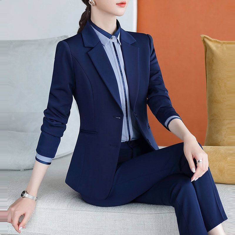 小西装套装女春秋大码时尚气质职业套装西服外套韩版小个子西服女