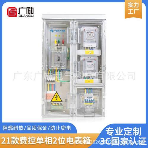 南方电网21款单相2位电表箱多功能计量电力配电箱成套厂家发货