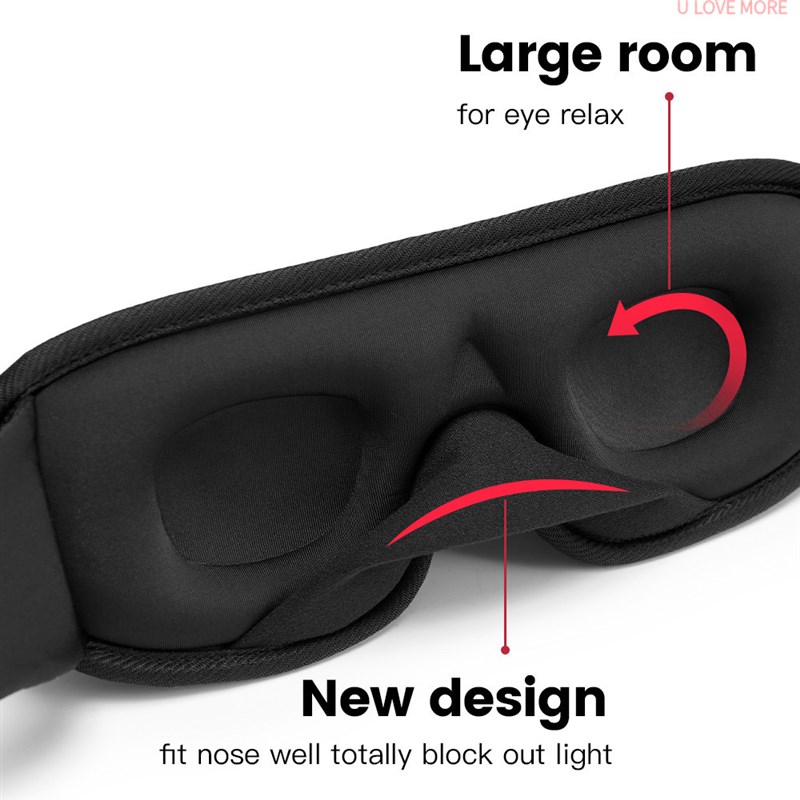 推荐3D Sleeping Mask Block Out Light Sleep Mask For Eyes Sof