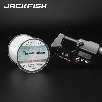 推荐JACKFISH HOT SALE 500M Fluorocarbon Fishing Line 5-32LB