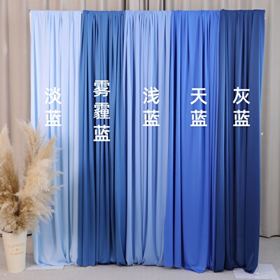 冬季幼儿园环创蓝色系列布幔婚庆