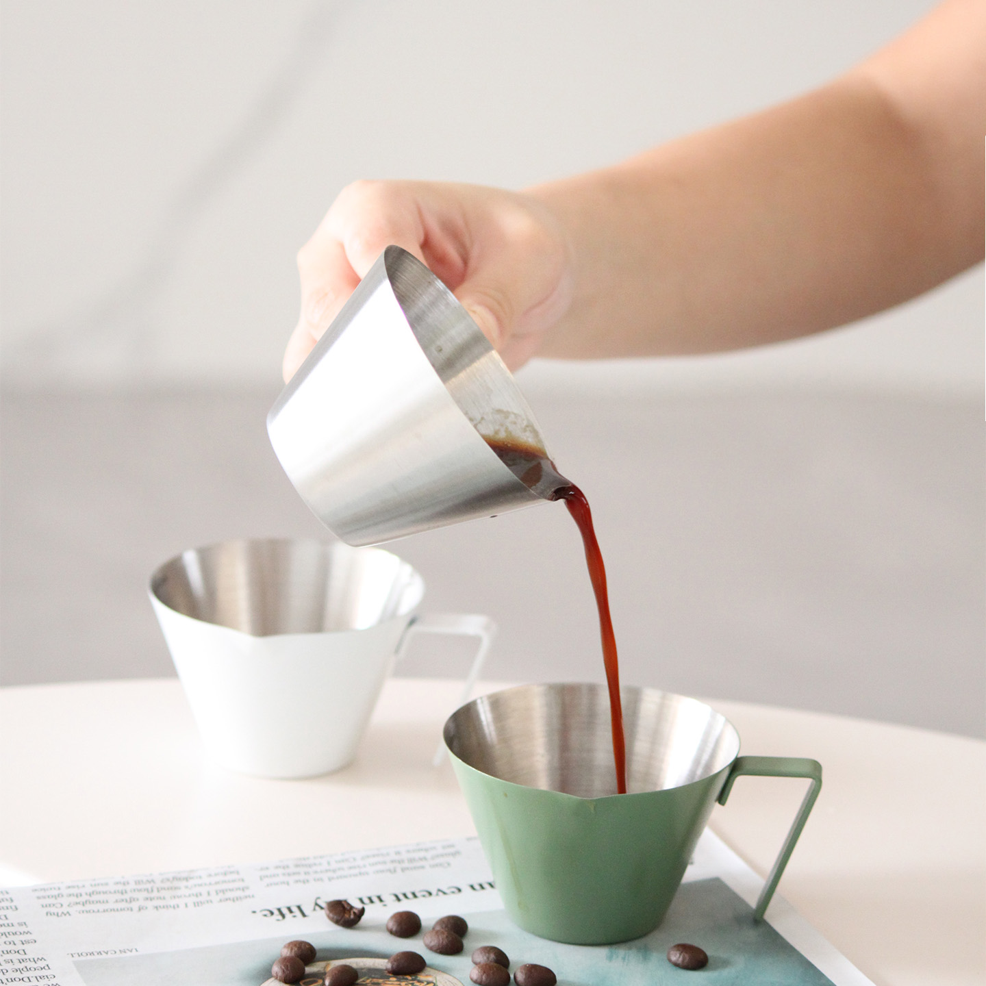 意式浓缩304不锈钢萃取杯100ml