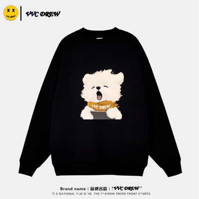 drew官方旗舰店美式潮牌圆领长袖男女款2025新款秋冬百搭卫衣长袖