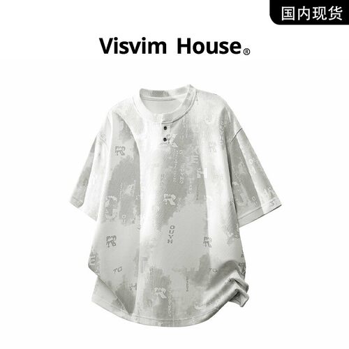 【品牌现货撤柜】VISVIM SHINY夏季新款印花上衣宽松短袖T恤男潮