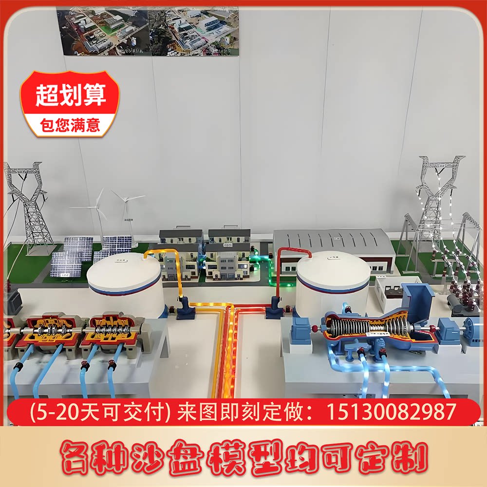 压缩空气储能项目沙盘制作汽车生产线工艺模型矿山设备模型定做