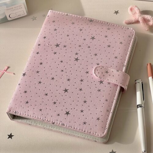 布艺星星A5四宫格卡册活页外壳