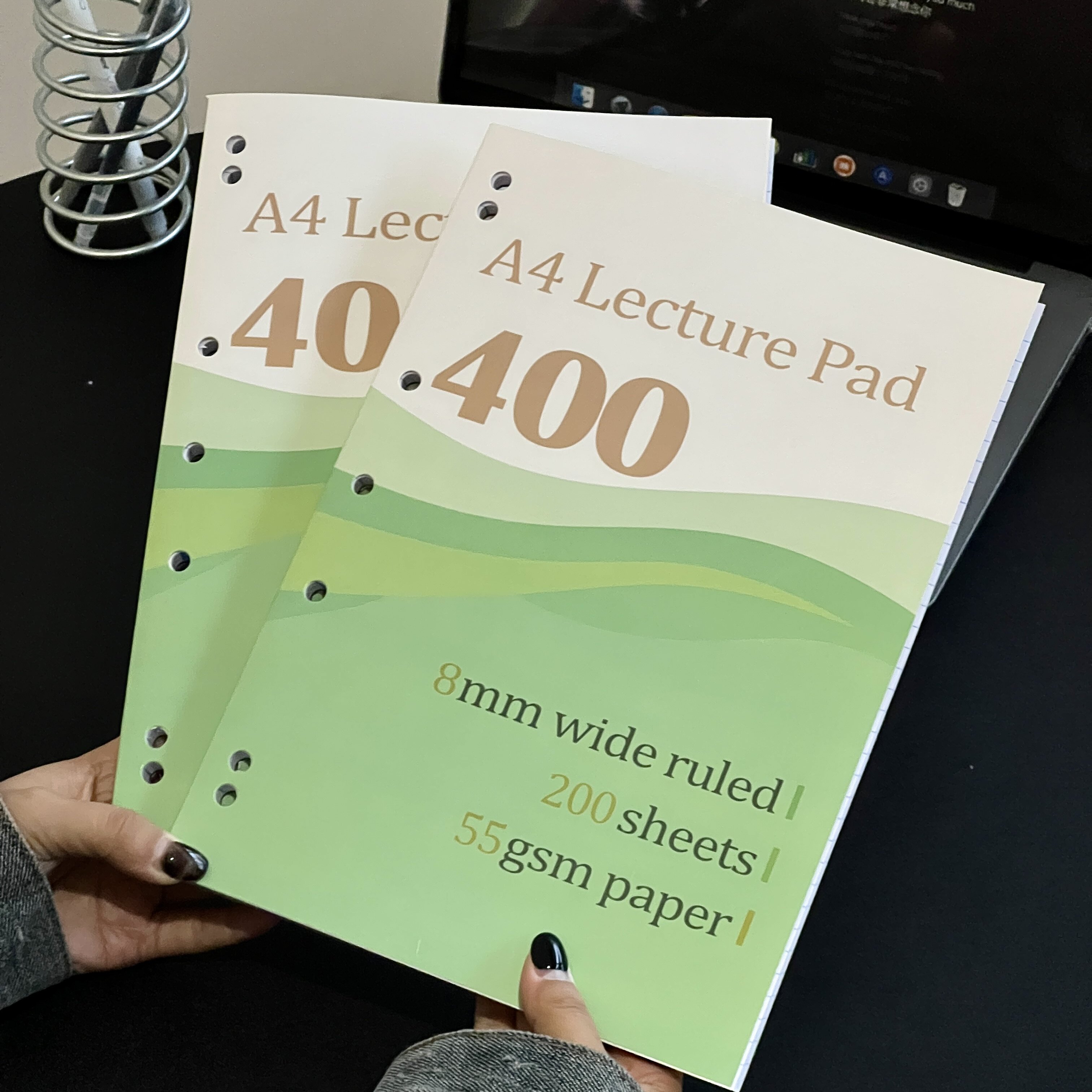 55g400页薄脆本初中学生专用高颜值加厚可撕活页笔记本子a4草稿纸