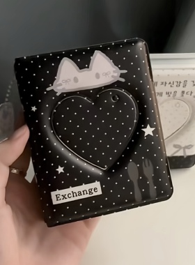 韩系小猫一宫格卡册本ins风高颜值追星三寸明星小卡拍立得收纳册