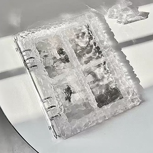 水波纹透明A5水晶卡册亚克力3寸小卡爱豆追星高颜值收纳册活页本
