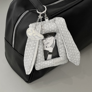 韩系兔耳波点卡套ins风高颜值追星小卡拍立得校园卡饭卡收纳挂件