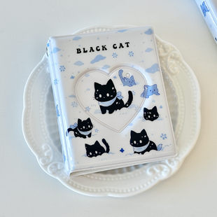 雪地小猫一宫格卡册小众ins拍立得收纳册学生追星3寸爱豆小卡卡包