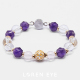 LOREN EYE天然紫水晶白水晶薰衣草紫水晶S925银男生女生手链手串