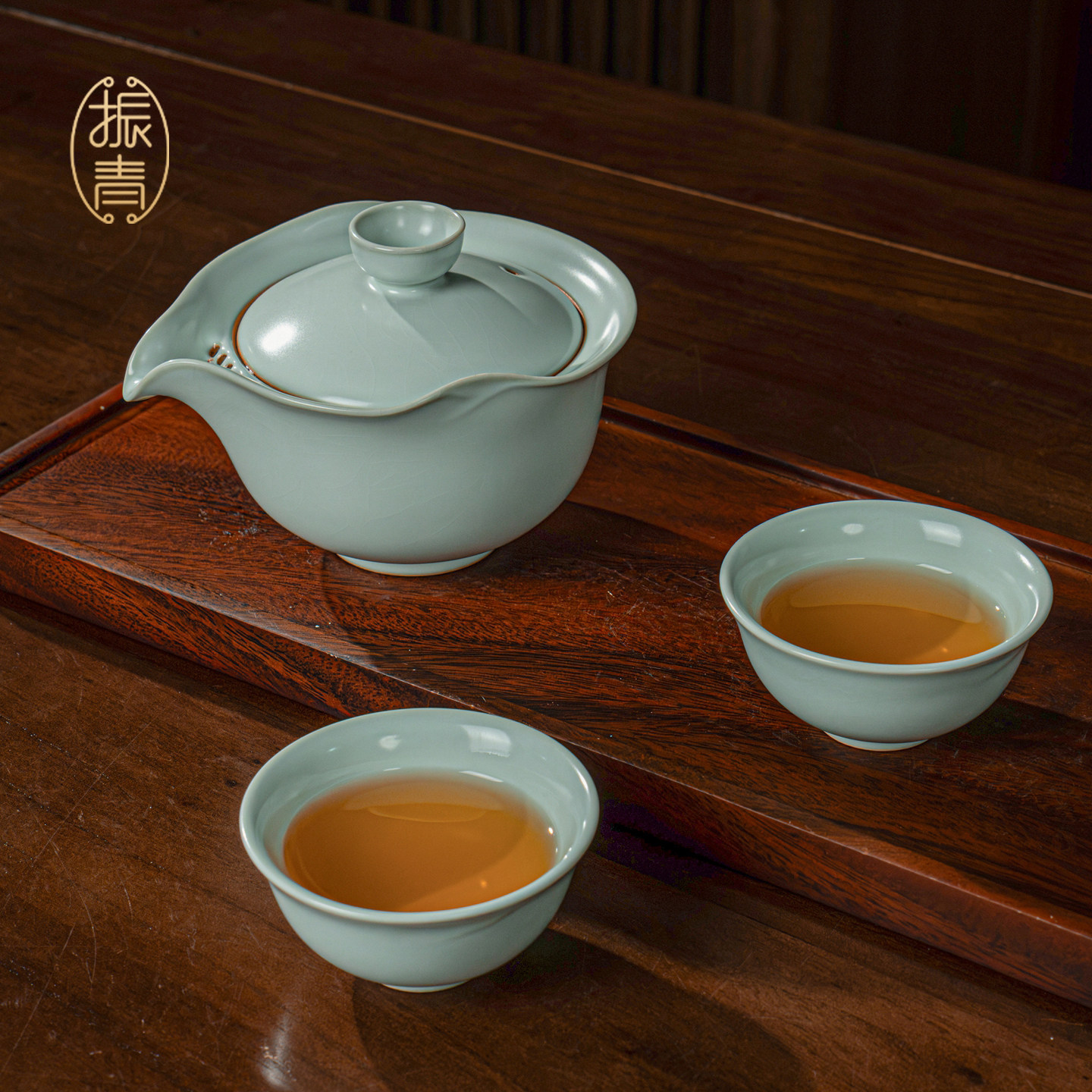 汝窑景德镇便携旅行茶具礼盒图片