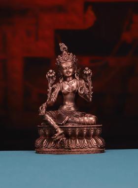 藏式紫铜释迦牟尼绿度母莲师地藏3寸精品小佛像桌面供奉装饰摆件