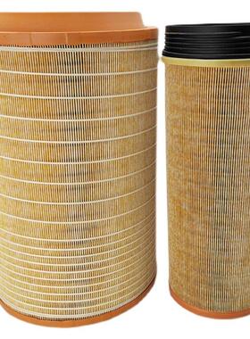 K2841空滤适配解放J6悍威空气滤芯陕汽德龙F3000豪沃T7H滤清器PU