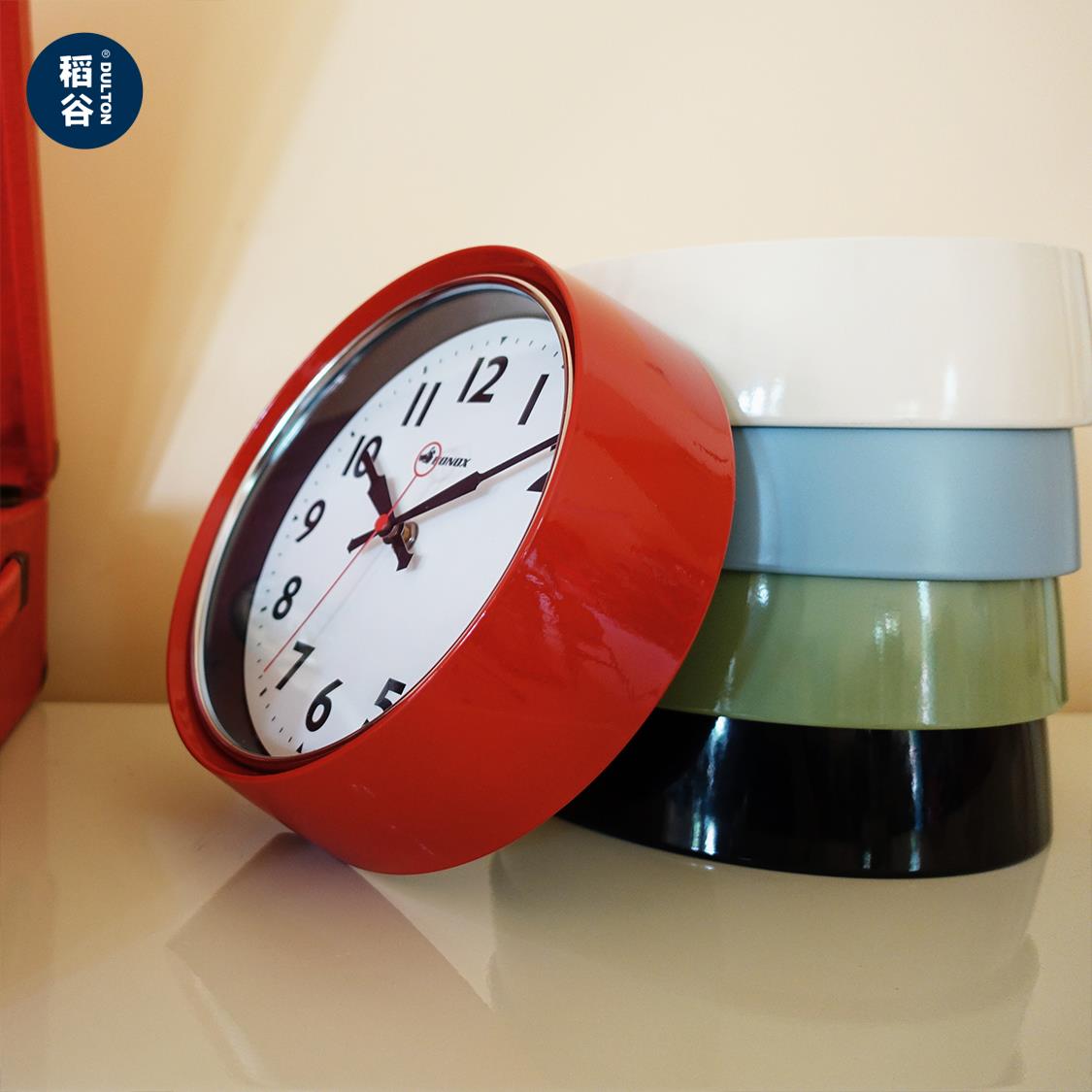 稻谷藏库DULTON圆形挂钟 客厅卧室钟表金属简约覆古静音时钟挂墙