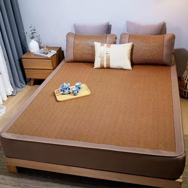 定制床笠款冰丝藤席床罩凉席90x120x135x150x180x190榻榻米上下铺